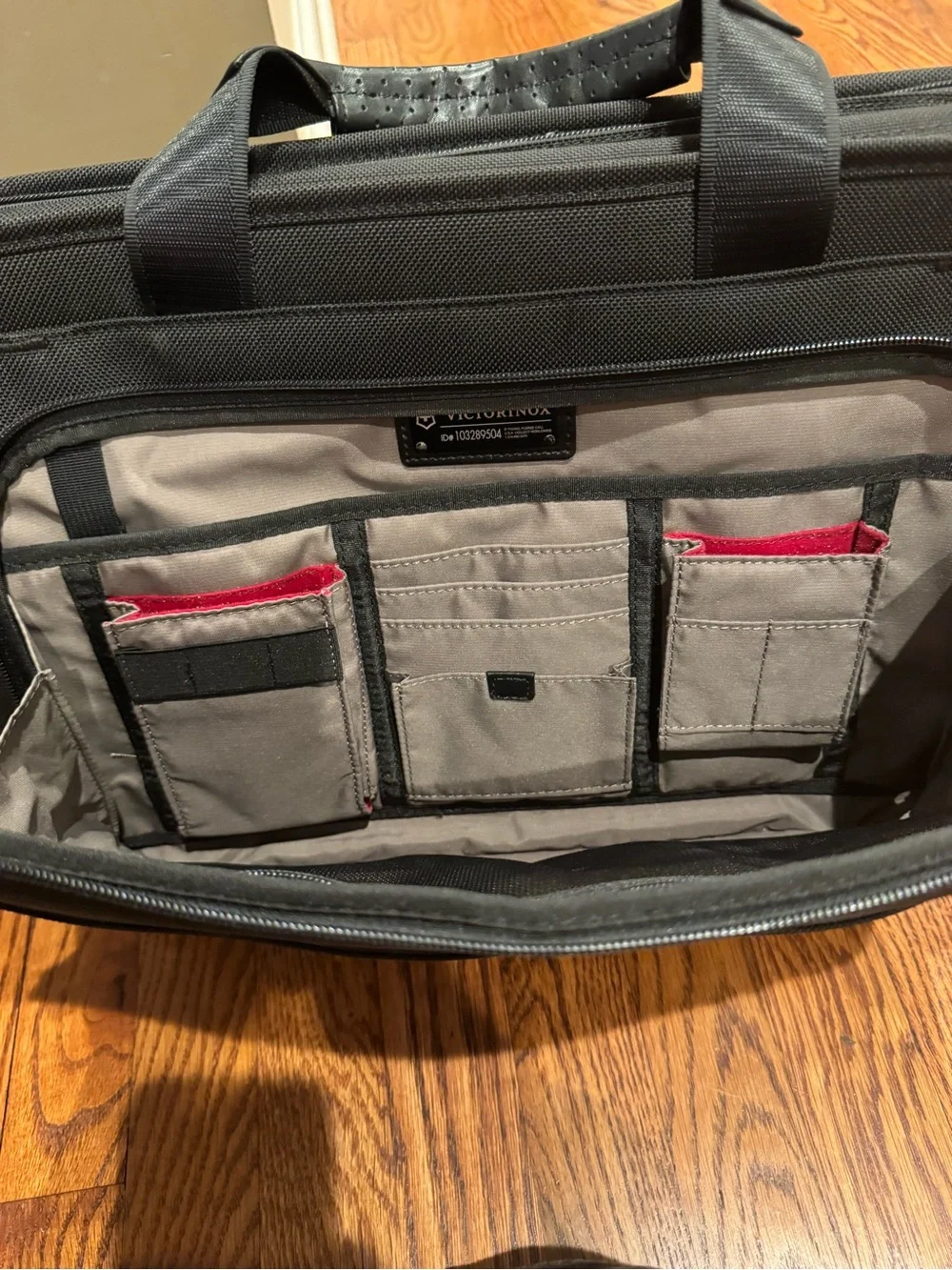 Victorinox Black Men's Briefcase Laptop Bag with Front Pocket